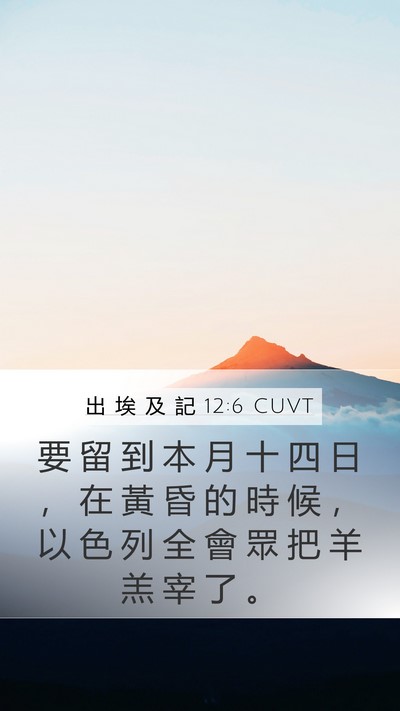 出 埃 及 記 12:6 CUVT Bible Verse Image