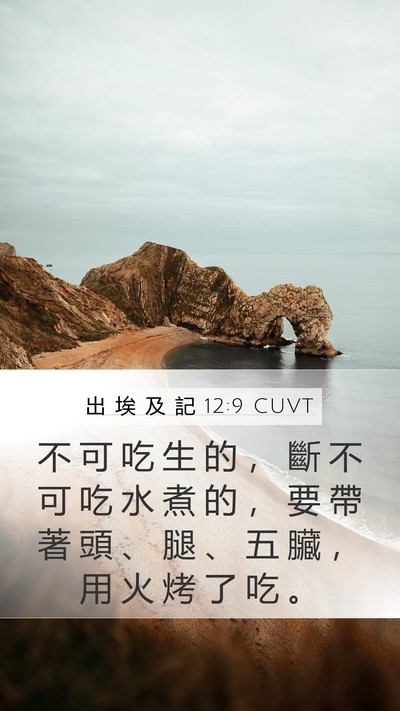 出 埃 及 記 12:9 CUVT Mobile Phone Wallpaper - 不 可 吃 生 的 ， 斷 不 可 吃 水 煮 - Mobile Bible Verse Wallpaper