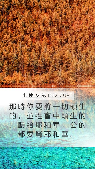 出 埃 及 記 13:12 CUVT Bible Verse Image