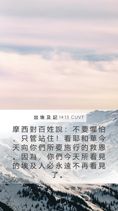 出 埃 及 記 14:13 CUVT Bible Verse Image