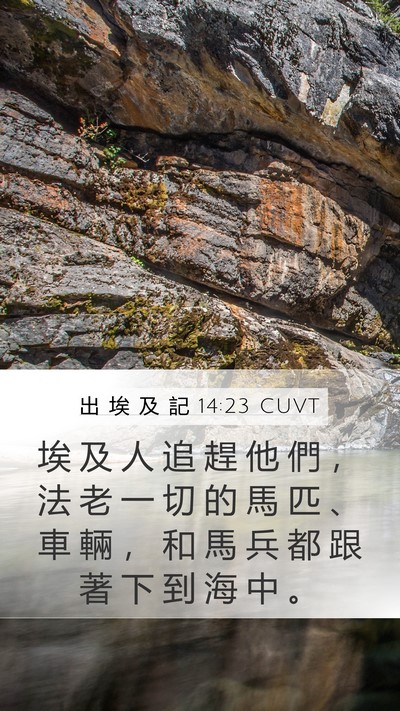 出 埃 及 記 14:23 CUVT Bible Verse Image