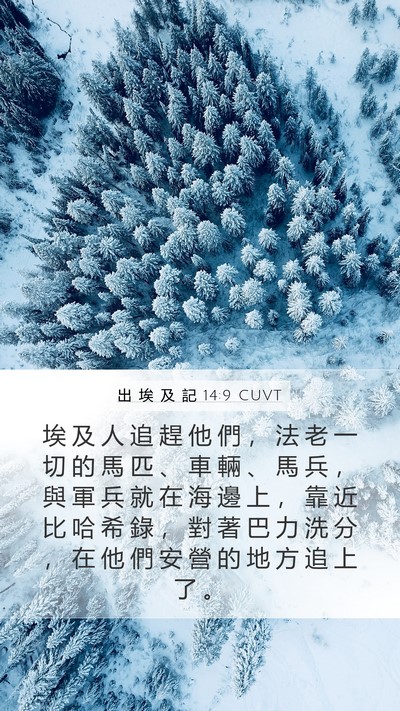 出 埃 及 記 14:9 CUVT Bible Verse Image
