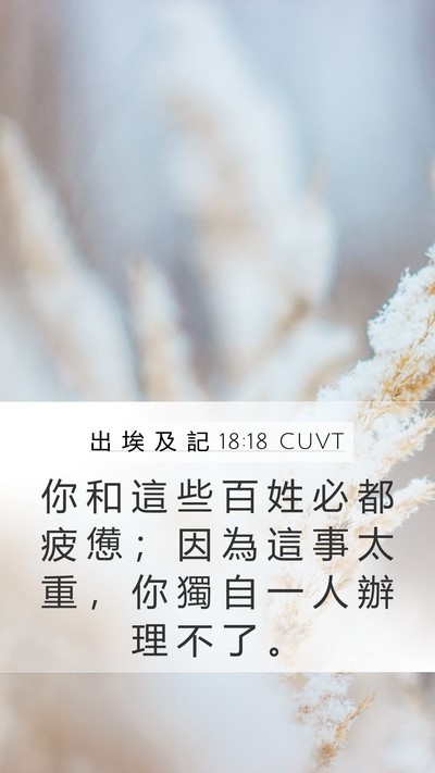 出 埃 及 記 18:18 CUVT Bible Verse Image