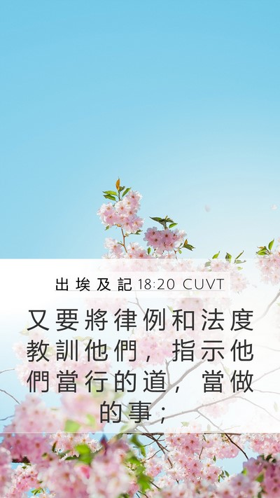 出 埃 及 記 18:20 CUVT Bible Verse Image