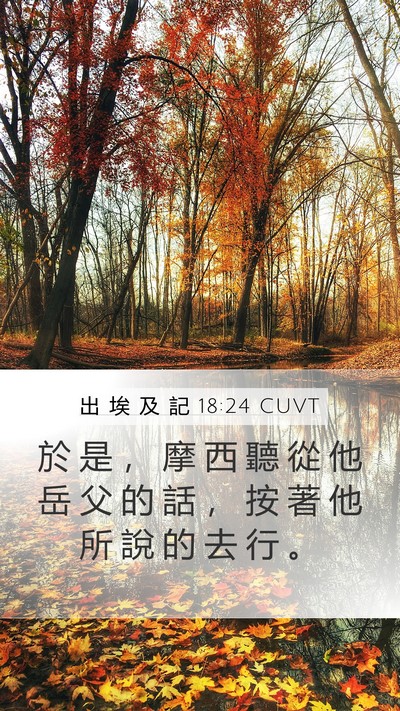 出 埃 及 記 18:24 CUVT Bible Verse Image