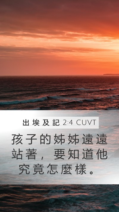 出 埃 及 記 2:4 CUVT Bible Verse Image