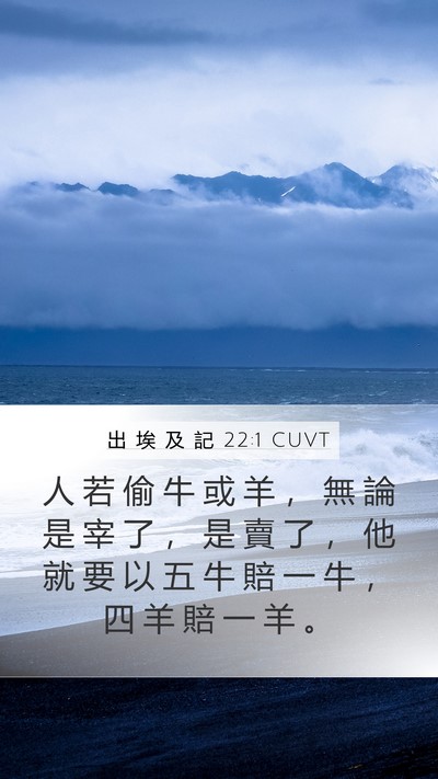 出 埃 及 記 22:1 CUVT Bible Verse Image