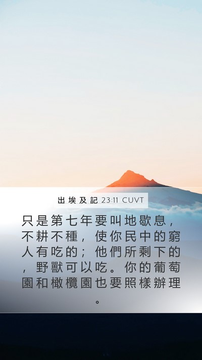 出 埃 及 記 23:11 CUVT Bible Verse Image
