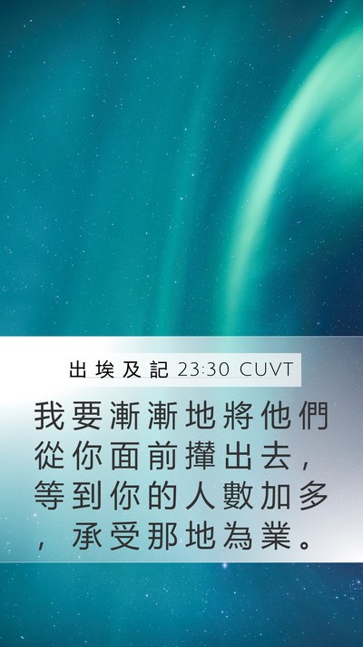 出 埃 及 記 23:30 CUVT Bible Verse Image