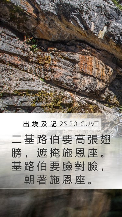 出 埃 及 記 25:20 CUVT Bible Verse Image