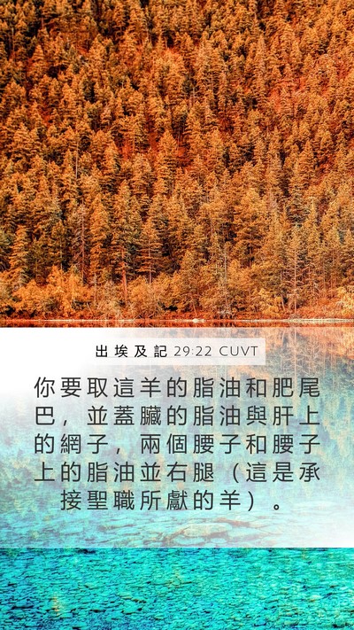 出 埃 及 記 29:22 CUVT Bible Verse Image
