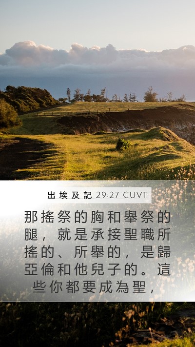 出 埃 及 記 29:27 CUVT Bible Verse Image
