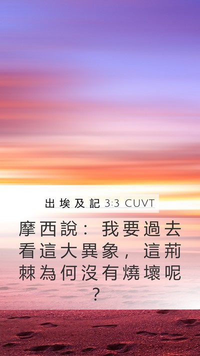 出 埃 及 記 3:3 CUVT Bible Verse Image