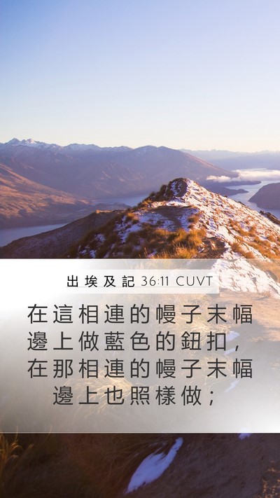 出 埃 及 記 36:11 CUVT Bible Verse Image