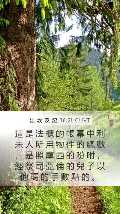 出 埃 及 記 38:21 CUVT Bible Verse Image