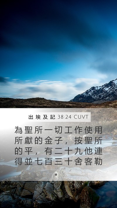 出 埃 及 記 38:24 CUVT Bible Verse Image