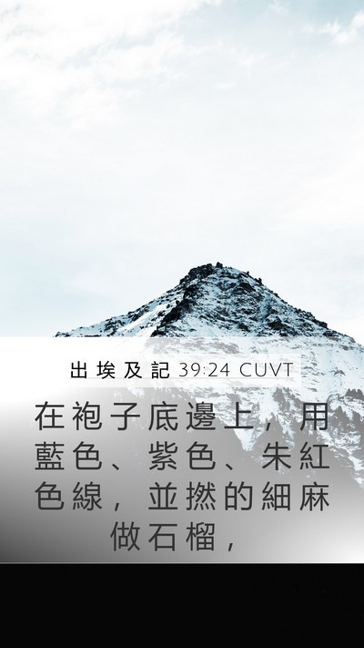 出 埃 及 記 39:24 CUVT Bible Verse Image
