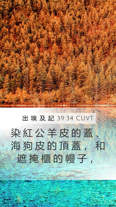 出 埃 及 記 39:34 CUVT Bible Verse Image