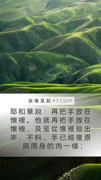 出 埃 及 記 4:7 CUVT Bible Verse Image
