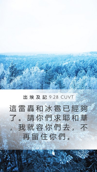 出 埃 及 記 9:28 CUVT Bible Verse Image