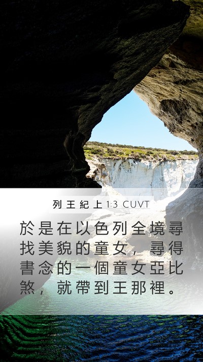 列 王 紀 上 1:3 CUVT Bible Verse Image