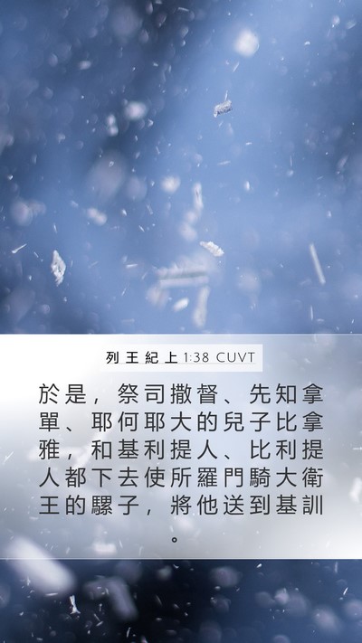 列 王 紀 上 1:38 CUVT Bible Verse Image