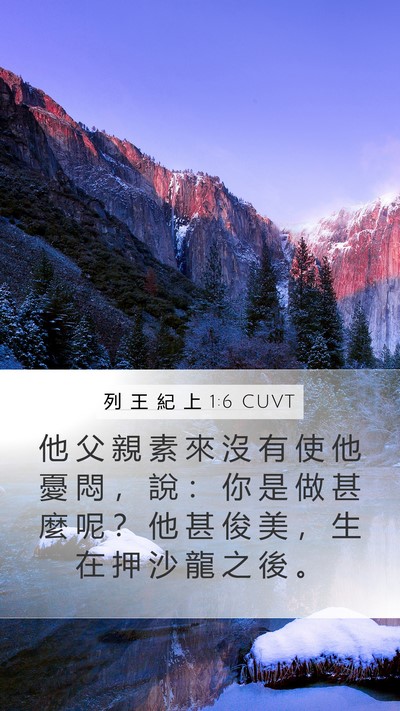 列 王 紀 上 1:6 CUVT Bible Verse Image