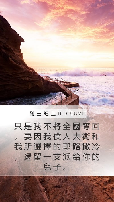 列 王 紀 上 11:13 CUVT Bible Verse Image