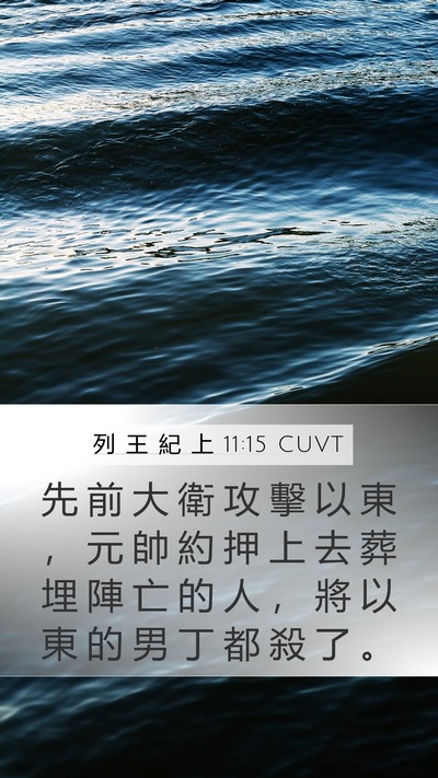 列 王 紀 上 11:15 CUVT Bible Verse Image