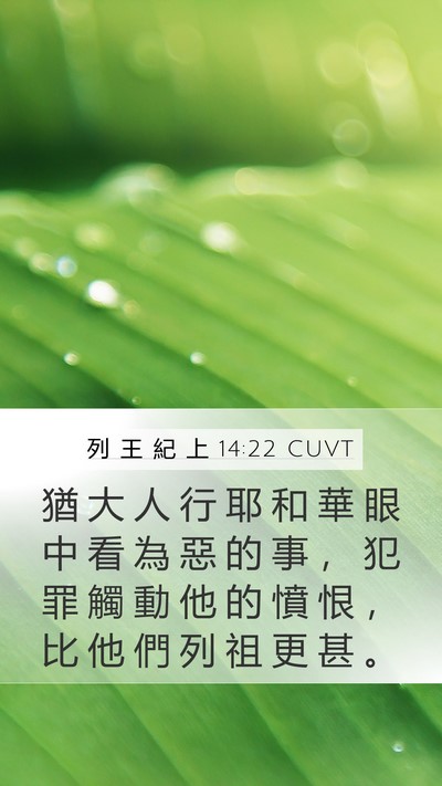 列 王 紀 上 14:22 CUVT Bible Verse Image