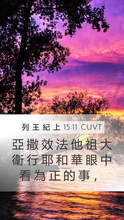 列 王 紀 上 15:11 CUVT Bible Verse Image