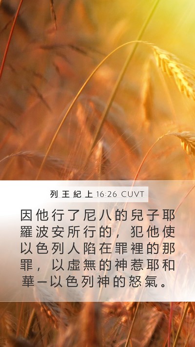 列 王 紀 上 16:26 CUVT Bible Verse Image