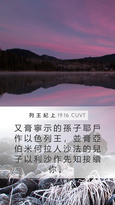 列 王 紀 上 19:16 CUVT Bible Verse Image