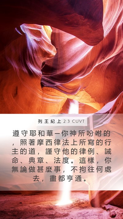 列 王 紀 上 2:3 CUVT Bible Verse Image