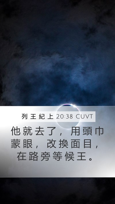 列 王 紀 上 20:38 CUVT Bible Verse Image