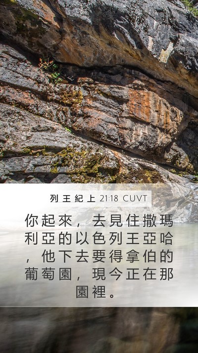 列 王 紀 上 21:18 CUVT Bible Verse Image