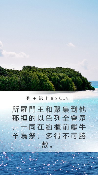 列 王 紀 上 8:5 CUVT Bible Verse Image