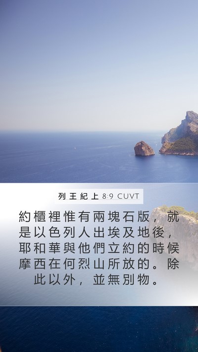 列 王 紀 上 8:9 CUVT Bible Verse Image