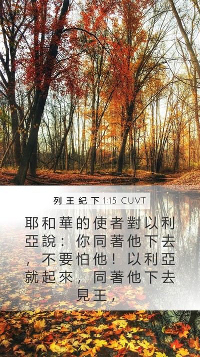 列 王 紀 下 1:15 CUVT Bible Verse Image