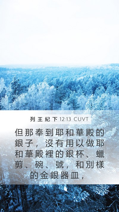 列 王 紀 下 12:13 CUVT Bible Verse Image
