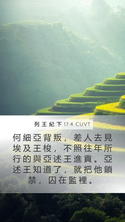 列 王 紀 下 17:4 CUVT Bible Verse Image