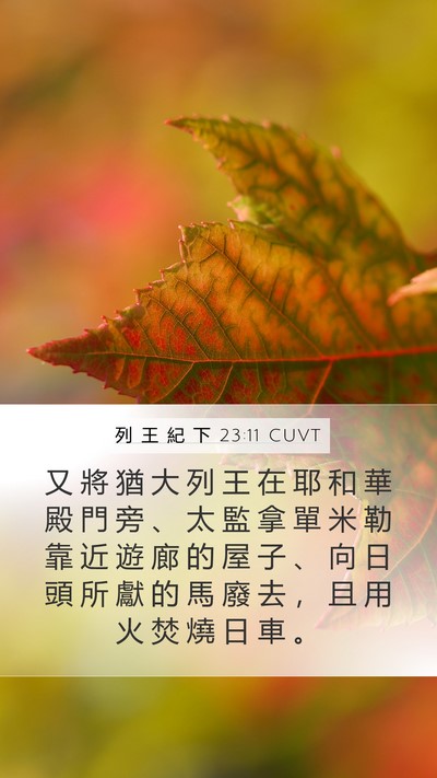 列 王 紀 下 23:11 CUVT Bible Verse Image