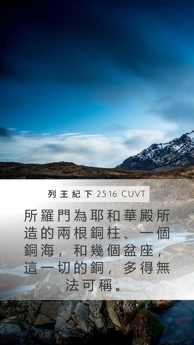 列 王 紀 下 25:16 CUVT Bible Verse Image