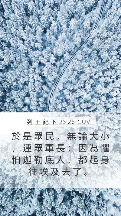 列 王 紀 下 25:26 CUVT Bible Verse Image