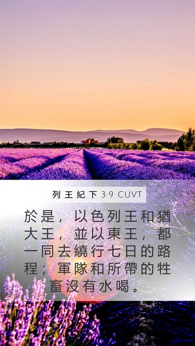 列 王 紀 下 3:9 CUVT Bible Verse Image