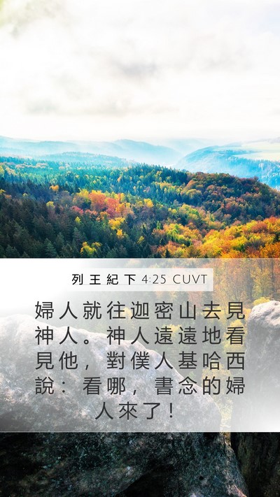 列 王 紀 下 4:25 CUVT Bible Verse Image