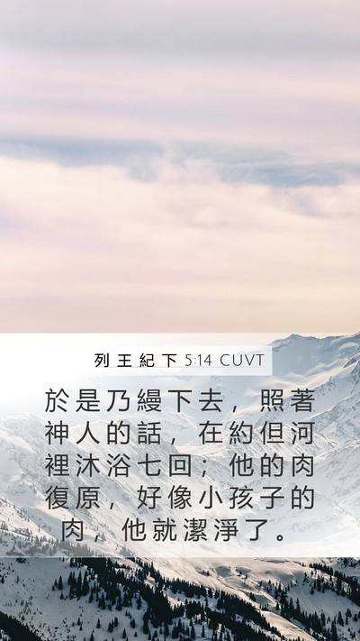 列 王 紀 下 5:14 CUVT Bible Verse Image