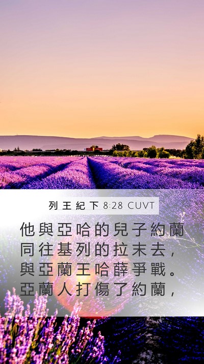 列 王 紀 下 8:28 CUVT Bible Verse Image