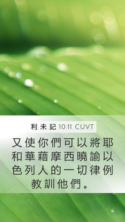 利 未 記 10:11 CUVT Bible Verse Image