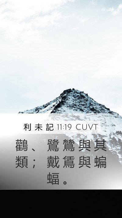 利 未 記 11:19 CUVT Bible Verse Image
